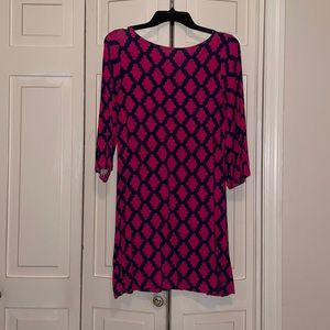 Pants Store Patterned Pink and Blue Dress